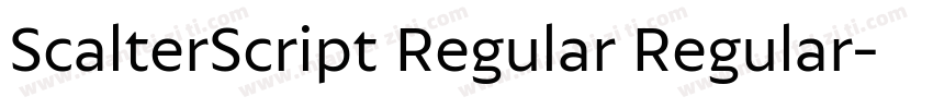 ScalterScript Regular Regular字体转换